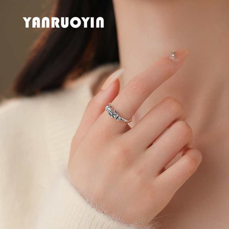 925银戒指女复古貔貅个性铜钱币时尚活口指环男简约百搭中食指戒,淘宝优惠券,粉丝福利购,淘宝优惠卷