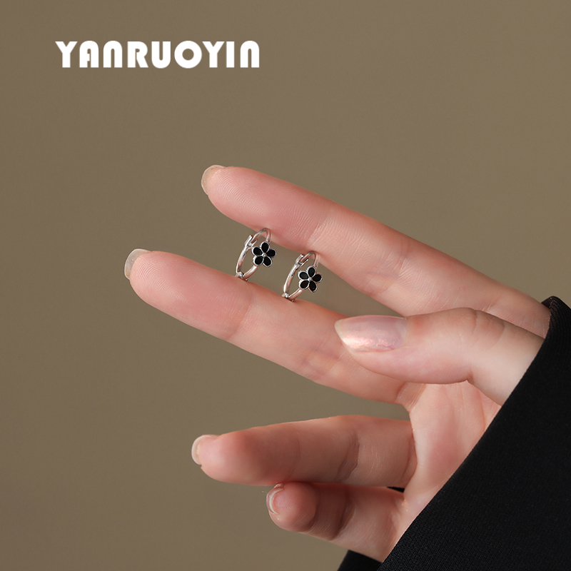 999足银耳环女纯银复古花朵耳扣个性时尚简约百搭甜美花朵养耳洞,淘宝优惠券,粉丝福利购,淘宝优惠卷