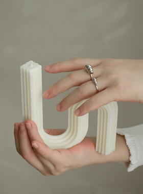 独角兽原创设计风双环饰品戒指