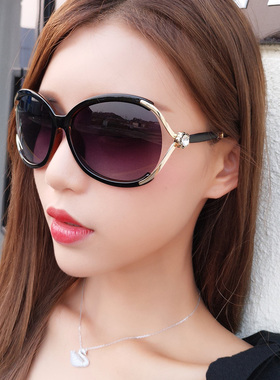 墨镜偏光明星款眼睛长脸太阳镜
