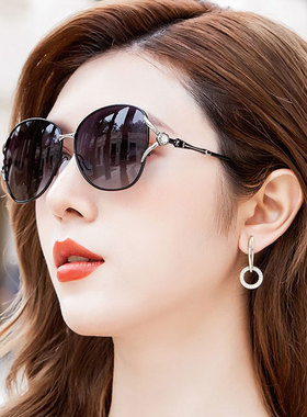 新款太阳镜女高级感大脸显脸小偏光墨镜遮阳防紫外线妈妈开车眼镜