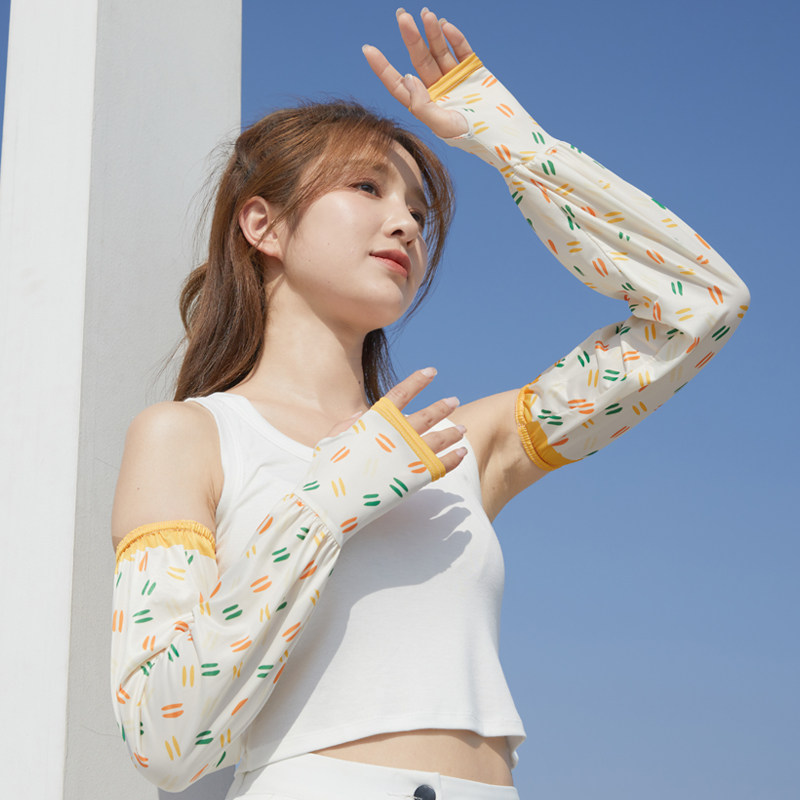 大码冰丝宽松防晒袖套印花防紫外线护手臂袖子开车骑车神器女夏季,淘宝优惠券,粉丝福利购,淘宝优惠卷