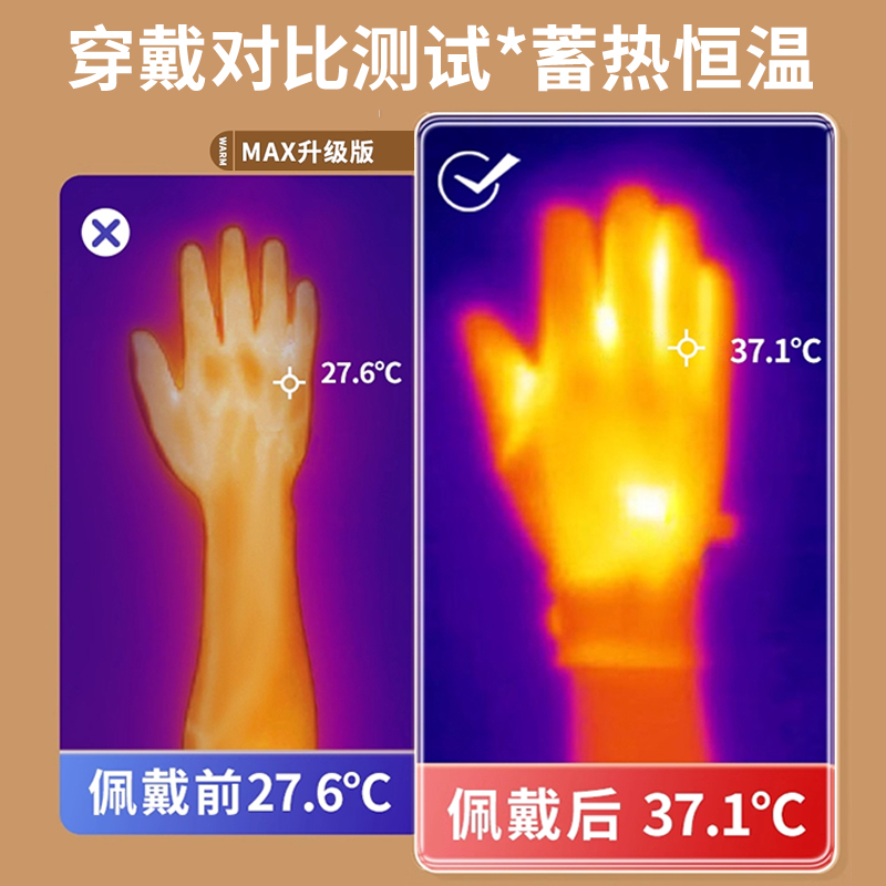 加厚手套秋冬季可触屏加绒保暖骑行滑雪棉电动车手套男女防寒防风 - 图1