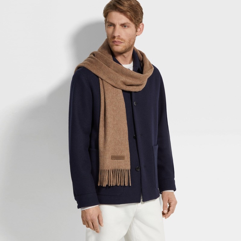 【礼物】ZEGNA杰尼亚配饰冬季新品棕色Oasi Cashmere羊绒围巾,淘宝优惠券,粉丝福利购,淘宝优惠卷