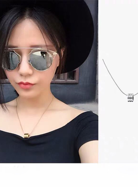 抖音网红同款钛钢不褪色吊坠项链