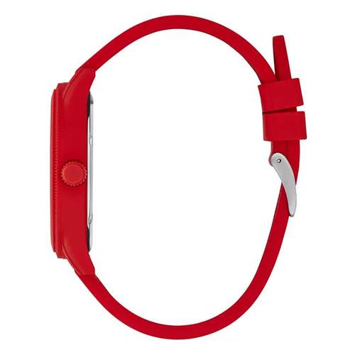 代购GUESS男士腕表模拟夜光日期计时红色硅胶圆形防水日常休闲 - 图1