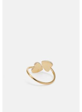 代购Fossil化石女士戒指优雅简约精致时尚金色不锈钢装饰水晶