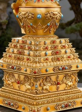 菩提塔多款密宗黄铜舍利塔供奉佛塔可打开供养舍利子噶当塔尊胜塔