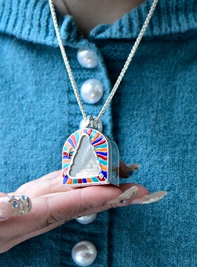 藏式纯银虹身嘎乌盒擦擦项坠吊坠