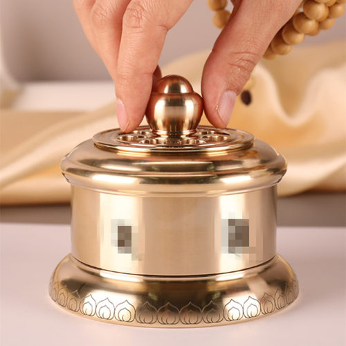 缩微胶片经文八福金轮黄铜办公手捻右挽狂澜指捻转轮转动转金桶 - 图0