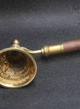 藏式纯铜水擦擦模具实木八塔百塔铜塔镲镲藏饰民族风日常家用摆件