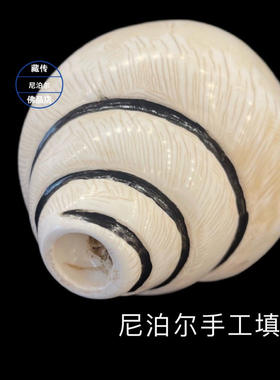天然做旧海螺尼泊尔手工声音响亮浑厚右旋八供海螺供品摆件可吹响