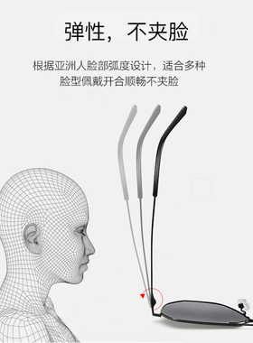 新款专用潮人变色近视偏光墨镜