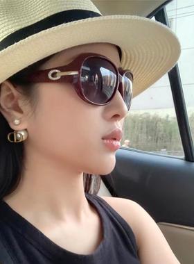 2025新款偏光太阳镜女士时尚潮抗UV太阳眼镜圆脸覆古个性网红眼镜
