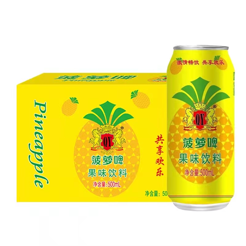 菠萝啤整箱320ml*12/24罐装零酒精罐装碳酸饮料果啤果味解渴汽水