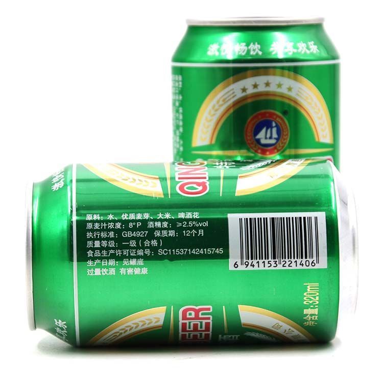 青邑8度啤酒320ml*12/24罐装整箱粮食发酵特制精酿纯生小麦王包邮 - 图0