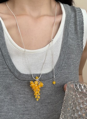 葡萄串珠项链女2025新款