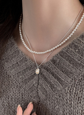 耳朵故事高级感豌豆简约百搭项链