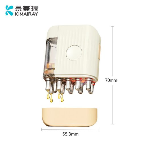 电动米诺头皮上药器红蓝光震动按摩头部生发育发精油导液梳涂抹器 - 图3