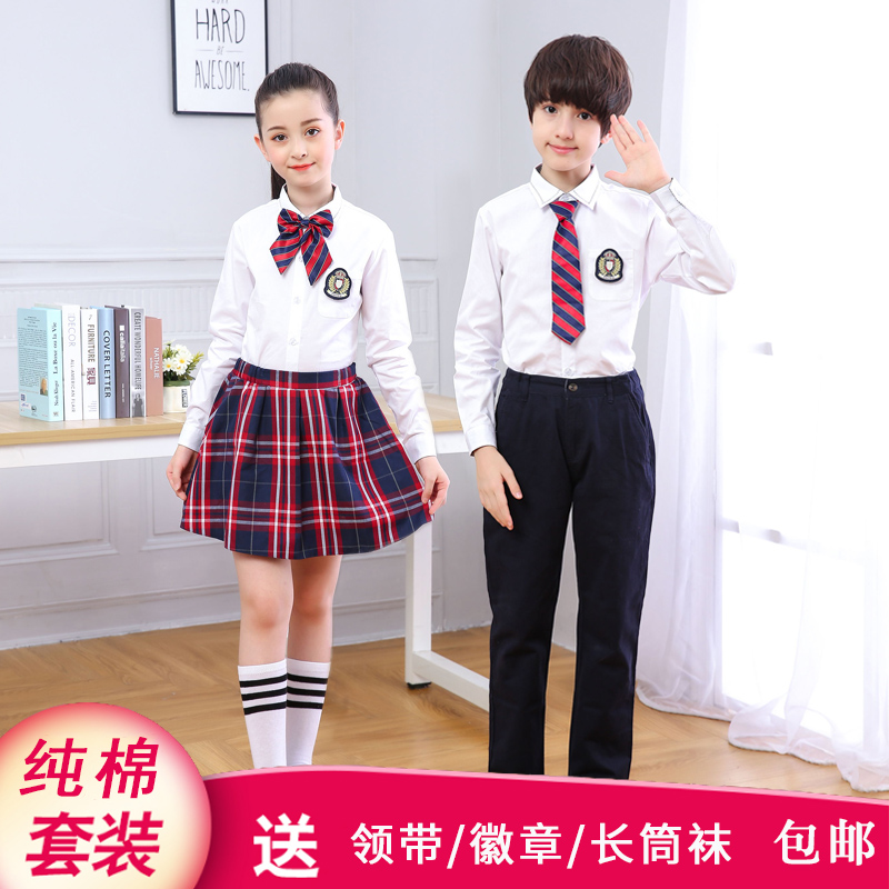 儿童合唱服演出服中小学生校服诗歌朗诵表演服长袖大合唱服装女童-图1