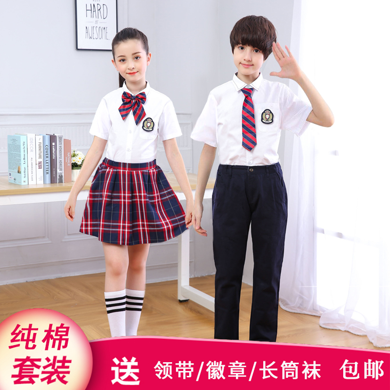 儿童合唱服演出服中小学生校服诗歌朗诵表演服长袖大合唱服装女童-图0