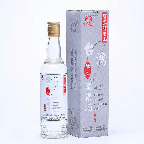 宝岛阿里山台湾高粱酒42度/52度450ml陈年浓香型白酒盒装 - 图1