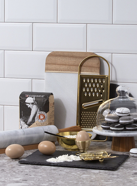 厨房展厅石材菜板马卡龙甜点摆件