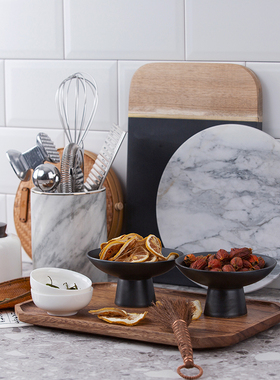 新中式轻奢样板间厨房橱柜托盘