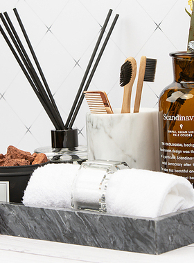 样板间洗手间软装摆件托盘装饰