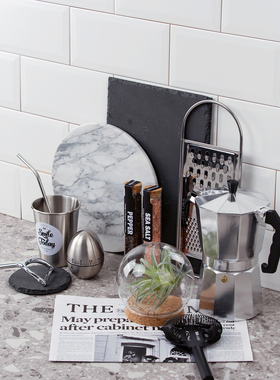 北欧轻奢样板间厨房软装饰品摆件