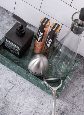 厨房样板间装饰品摆件大理石托盘