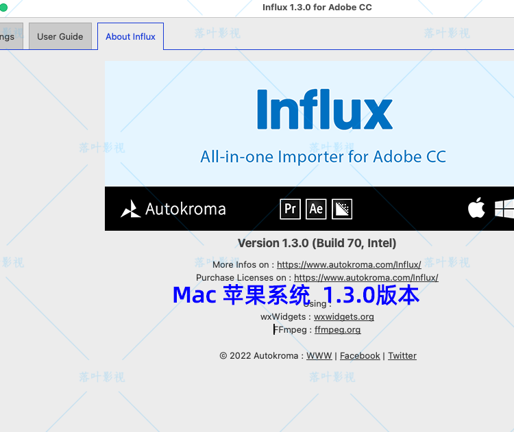 AE/PR插件Influx特殊素材视频编码MKV/MOV/FLV格式直接导入工具 - 图2