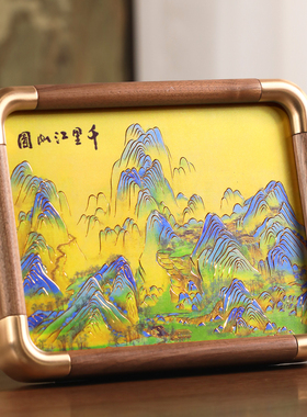 中式玄关桌面装饰品轻奢摆件乔迁