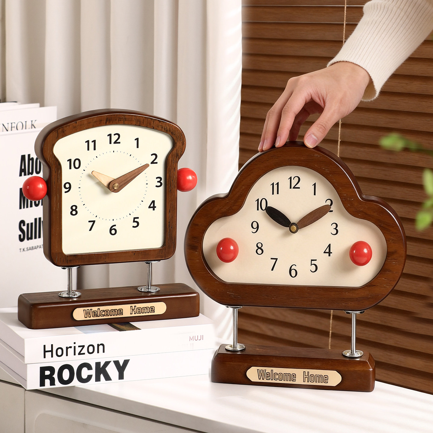 Creative mid-century style decorative clock