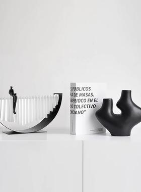 艺术工艺礼品摆饰书柜风格家居软装公司摆设客厅样板房间摆件小众