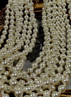 中古欧美vintage项链耳钉珍珠