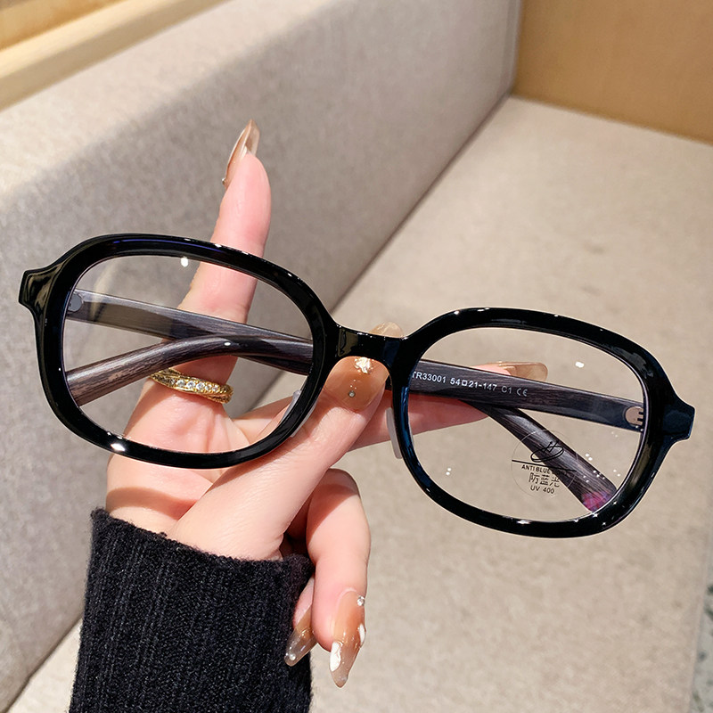 潮复古椭圆框眼镜女茶色玳瑁防蓝光文艺小脸显年轻素颜镜可配近视,淘宝优惠券,粉丝福利购,淘宝优惠卷