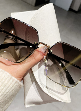 无框切边墨镜可配近视镜片