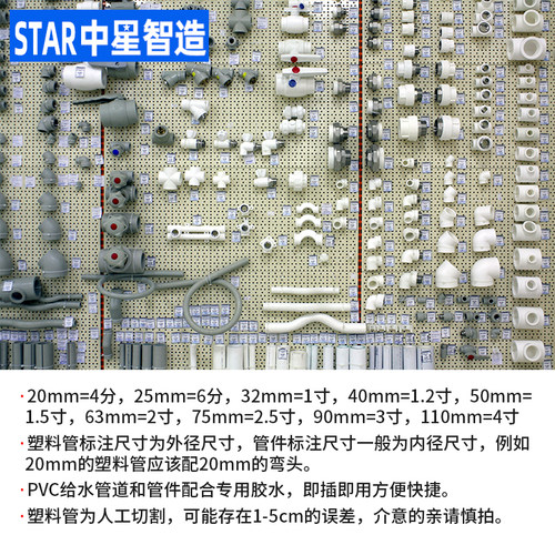pvc水管配件管件大全给水管三通四通弯头20 25 4分鱼缸塑料接头 - 图1