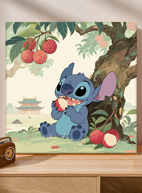 史迪仔儿童diy手工涂色摆画
