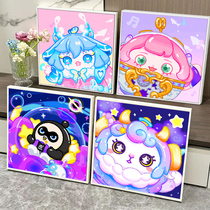 Cute Cartoon Eggboy Party Diy Digital Oil Painting Cartoon Hand-painted Fill Color Filling Hand Children Simple