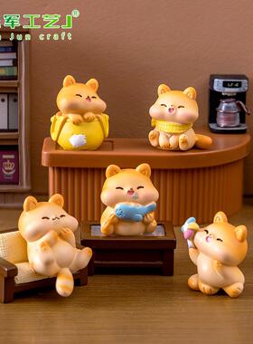微景观创意可爱胖胖小猫咪公仔盲