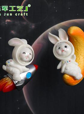 新款微景观卡可爱太空兔可爱树