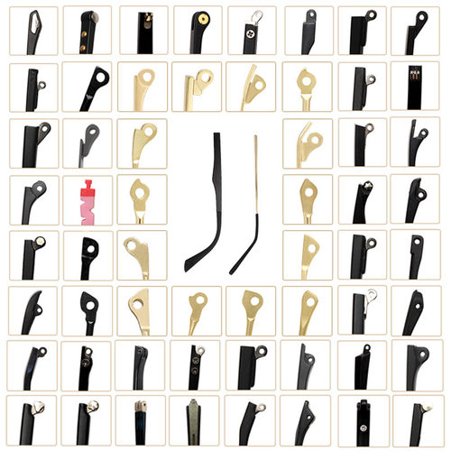 金属眼镜腿配件单牙1mm男女近视眼镜框支架眼睛脚腿一对通用替换 - 图1