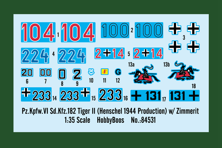 小号手 84531拼装模型 1/35虎王坦克亨舍尔炮塔1944年带防磁装甲-图3