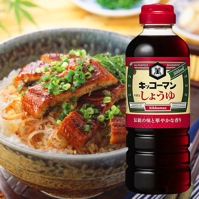 万字浓口酱油日本原装进口寿喜烧牛肉饭龟甲万酿造酱油调味500ml