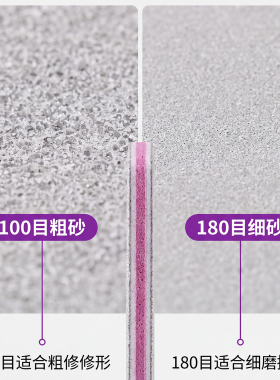 美甲搓条指甲锉磨砂美甲店专用打磨挫半月粗纱条耐用双面修甲型搓