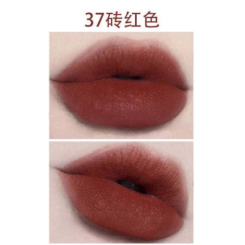 枣红色欧美风半哑光暗黑系口红不掉色防水保湿唇膏牛血中毒色紫红 - 图2