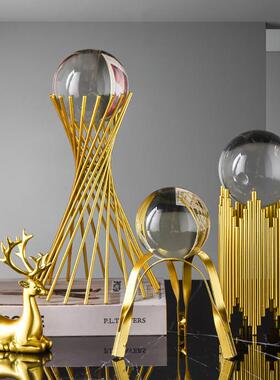 A light and modern metal crystal ball processor of decorativ
