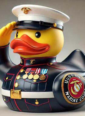 Captains Duck, cruise duck decorated, sea duck captains art